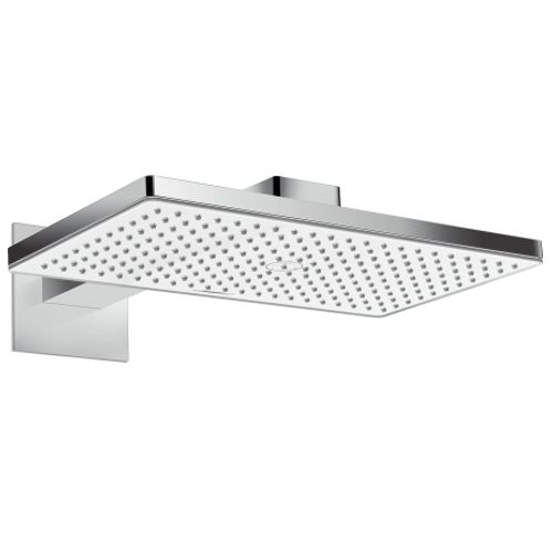 Hansgrohe-HG-Kopfbrause-Rainmaker-Select-460-1jet-EcoSmart-weiss-chrom-mit-Brausearm-450mm-24013400 gallery number 1